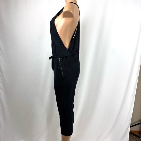 Aritzia Wilfred Free Women’s Sz S Valletta Black Cropped Lyocell Twill Overalls - Picture 8 of 16